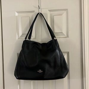 Coach Black Leather Shoulder Bag